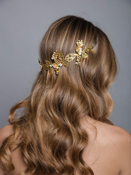 Bridal Swarovski Gold Headpiece | Aura Headpieces | Customized