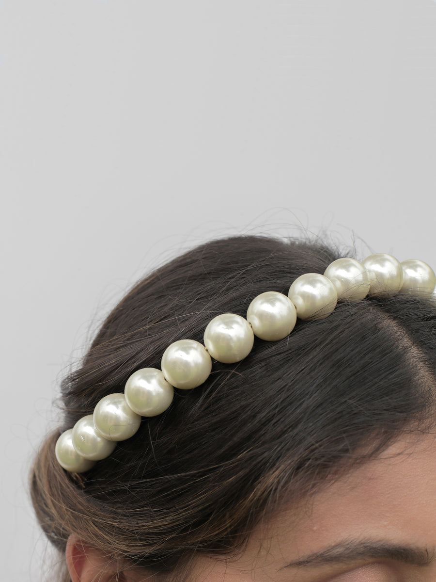 aura headpieces pearls bridal headpiece bronze arc wedding