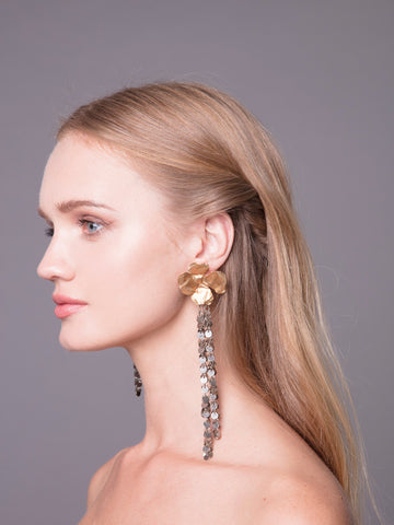Flora Arabica 7 Wedding Bronze Earrings With Brass 