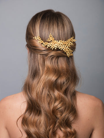 Thyme 4 Gold Wedding Headpiece With Brass